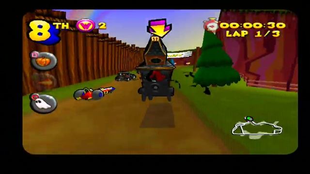 Wacky Races (PS2) - Cups with The Creepy Coupe смотреть онлайн