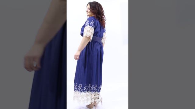 Длинное платье с кружевом