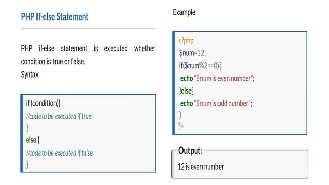 "IF ELSE STATEMENTS" IN PHP LANGUAGE смотреть онлайн