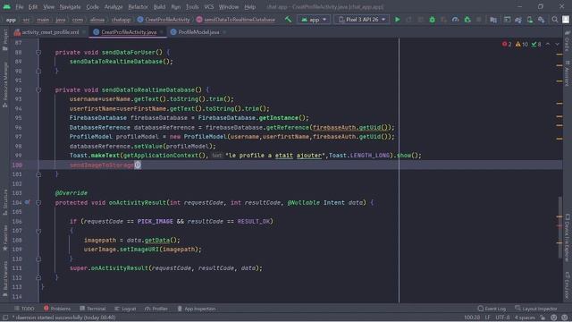 Chat app créer le profile d'utilisateur avec firebase Android studio java part 6| Davis смотреть онлайн