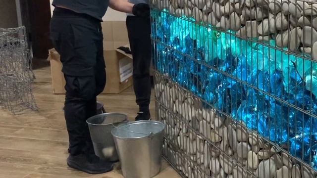 Габионы в офисе www.kogangabions.ru (ресепшн). смотреть онлайн