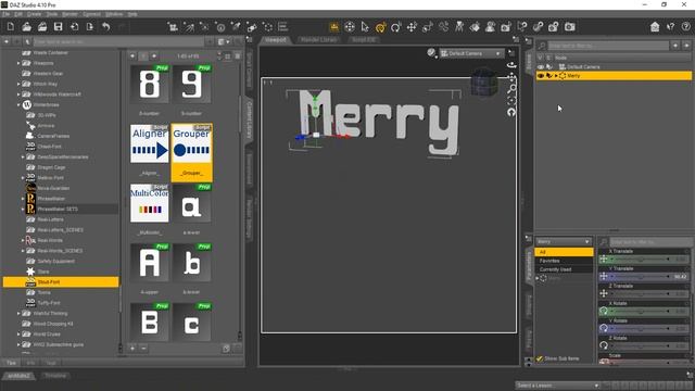 Creating Words and Phrases in Daz Studio with 3D Font Pack 1 смотреть онлайн