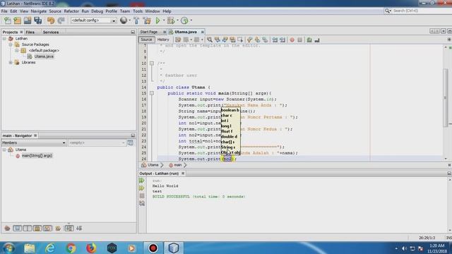 Tutorial Java Basic With Netbeans Part 1 смотреть онлайн
