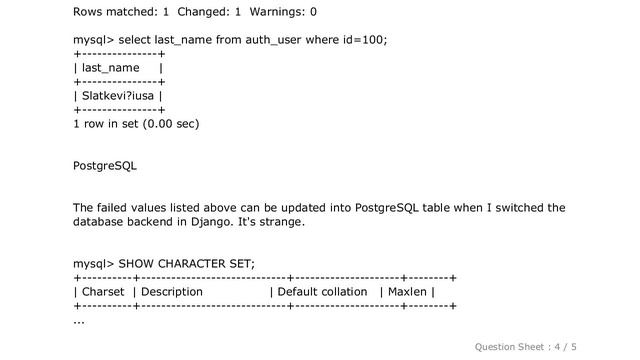 Django : MySQL "incorrect string value" error when save unicode string in Django смотреть онлайн
