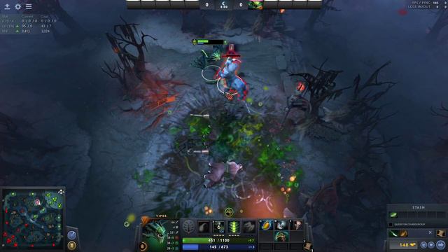 Дота 2 как фармить лес Вайпером Патч 7.22h смотреть онлайн