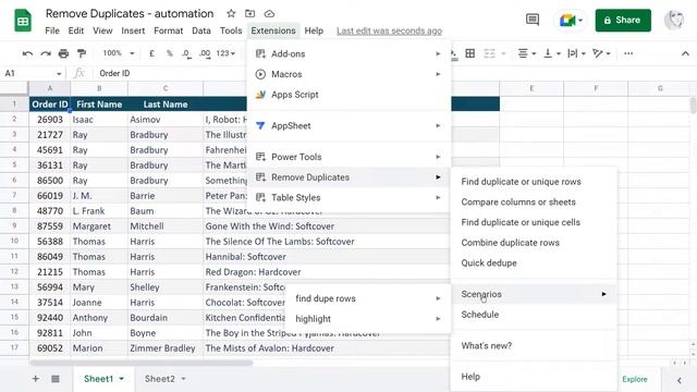 Remove Duplicates for Google Sheets – Automation смотреть онлайн