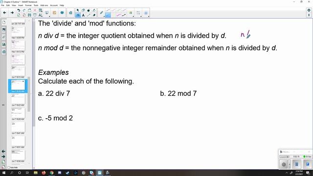 Basics: The Quotient Remainder Theorem, div, and mod смотреть онлайн