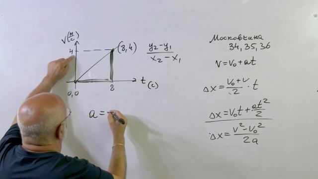 Решение задач.9 КЛАСС.Равноускоренное движение. Московкина. Сборник задач. Задачи 34-36 смотреть онлайн