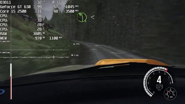 Dirt Rally. FPS Test Nvidia GeForce GT 630(GK208 Kepler) & Intel Core i5 2500 смотреть онлайн