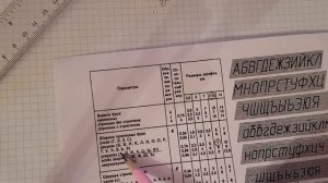Чертежный шрифт | широкие буквы | 6,7 класс