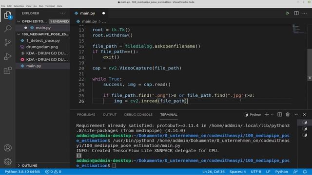 Python schnelle pose estimation mit Mediapipe смотреть онлайн