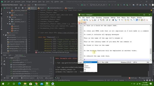LGL Mod Menu Tutorial Pt:1 Using Android Studio (Team LGL){Beginners Tutorial} Mod Menu PT:- 1 смотреть онлайн