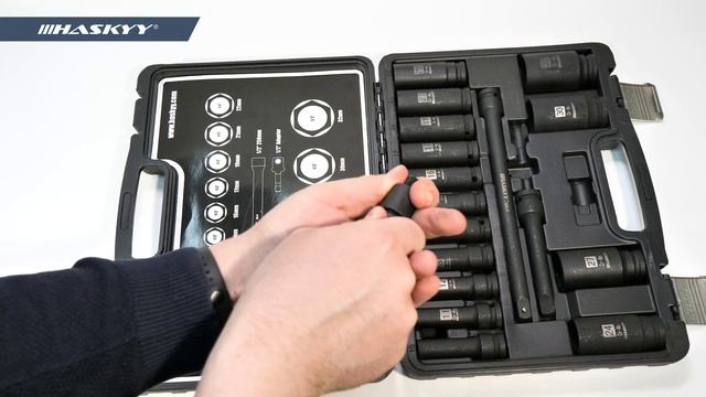 Распаковка набора ударных головок 10-32 мм 1/2" CS16-16 | HASKYY смотреть онлайн
