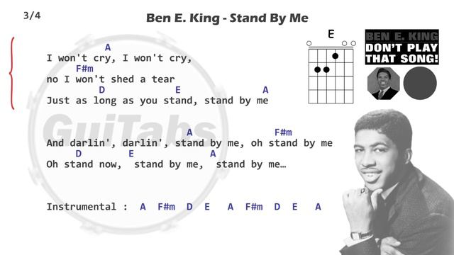 STAND BY ME ✌ - Ben E. King ( Lyrics - GUITAR Chords 🎸- Karaoke ) смотреть онлайн