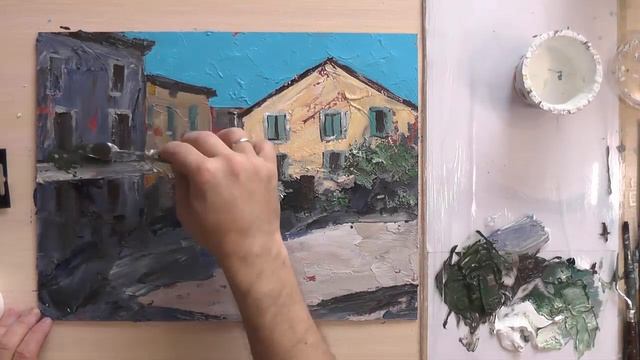 Научиться рисовать мастихином В солнечном городке смотреть онлайн