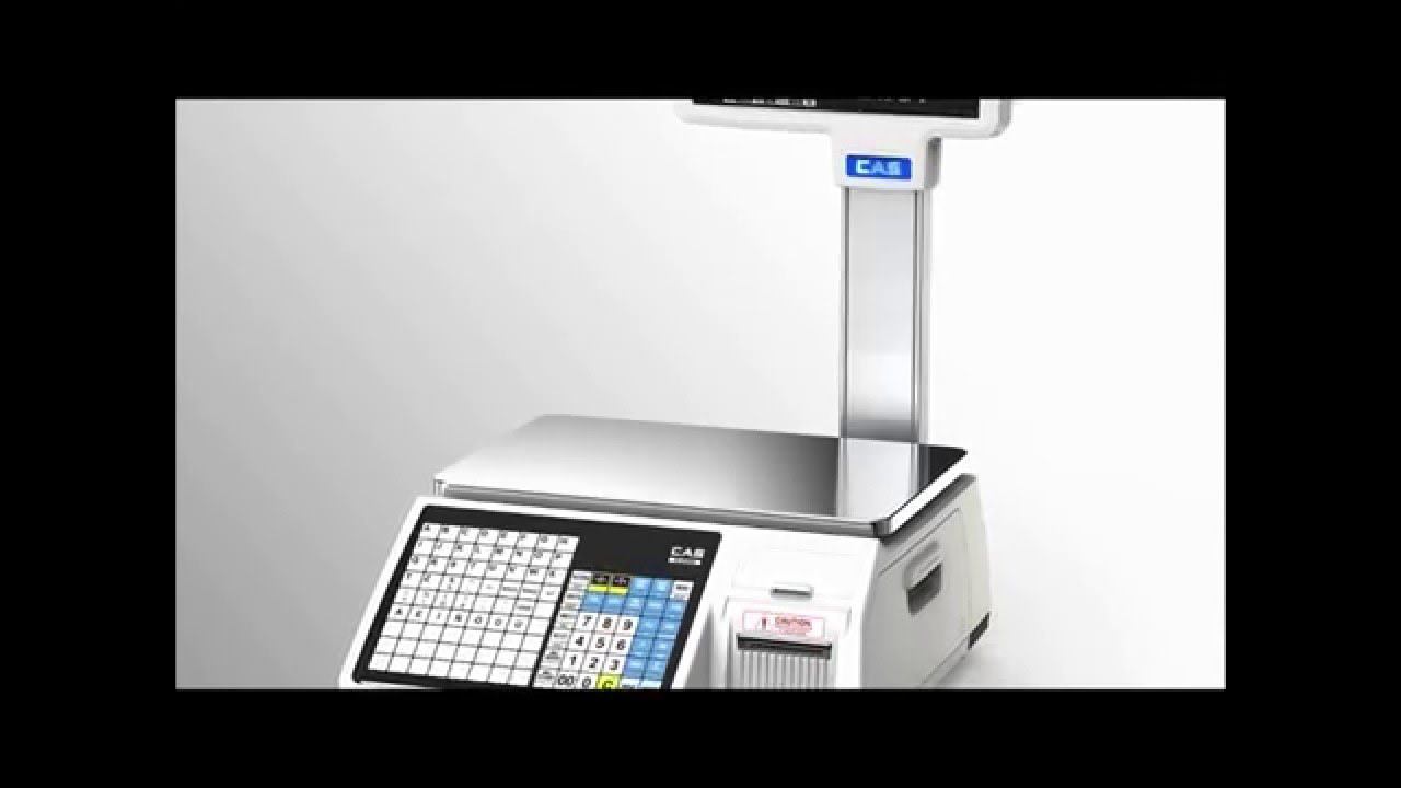 бюджетные весы CAS с печатью этикетки