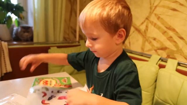 Книжки с наклейками Чудики и динозавры! Собираем веселых чудиков из наклеек смотреть онлайн
