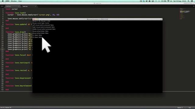 LÖVE (Love2d) 0.9.0 Tutorial #8 - love.mouse смотреть онлайн