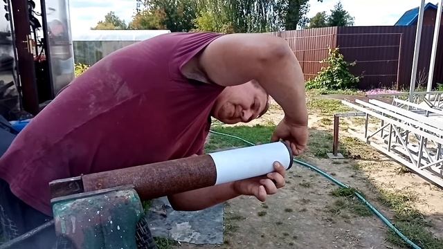 Беседка своими руками из металлического профиля. Часть 1 каркас. смотреть онлайн