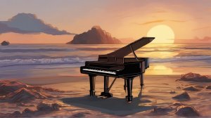 Спокойная расслабляющая музыка фортепиано и шум моря