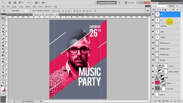 Music Poster | Poster Design in Photoshop | click3d смотреть онлайн