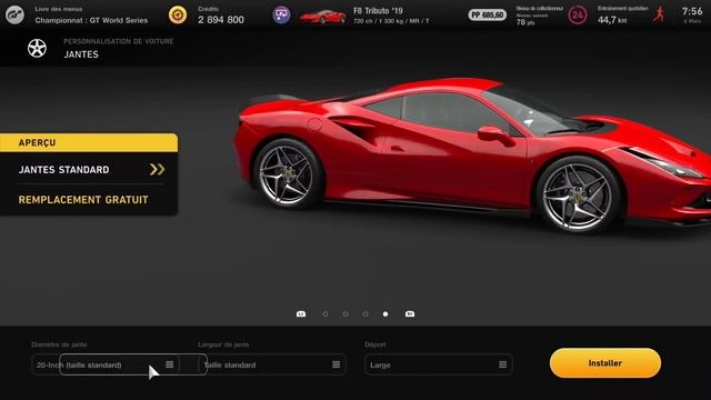 GRAN TURISMO 7 - Ferrari F8 Tributo Custom & Test : PUISSANTE ET LÉGÈRE ! смотреть онлайн