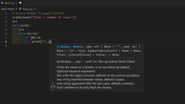 Binary Number triangle pattern in python || Pattern in binary number |Pattern смотреть онлайн