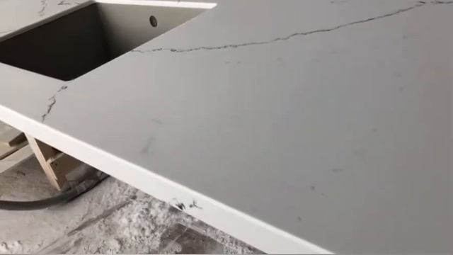 Столешница угловая из акрилового камня с подклейкой мойки смотреть онлайн