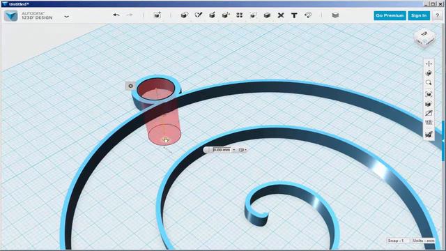 123D Design: Model and 3D Print a Spiral Bead смотреть онлайн
