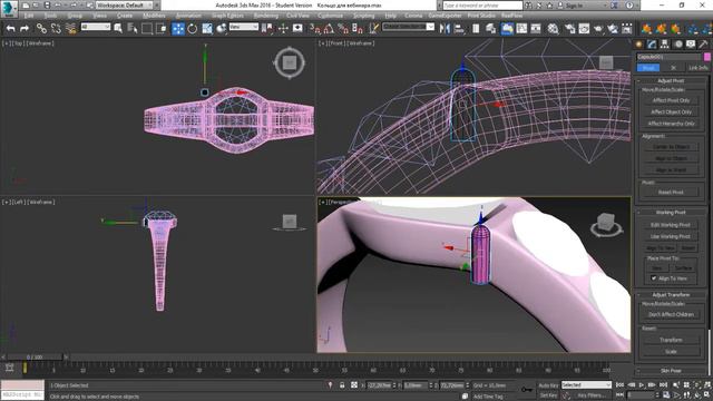 Ювелирные изделия в Autodesk 3Ds Max смотреть онлайн