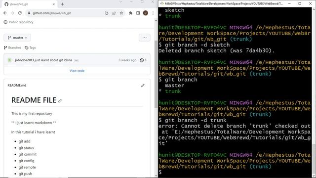 Git Branch Explained With Complete Walk-through смотреть онлайн
