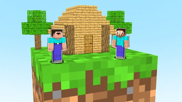 НУБ И ПРО ВЫЖИВАЮТ НА БОЛЬШОМ БЛОКЕ ЗЕМЛИ В МАЙНКРАФТ ! НУБИК ПРОТИВ ТРОЛЛИНГ ЛОВУШКА В MINECRAFT