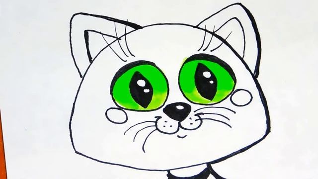 Как нарисовать милого котёнка / How to draw a cute kitten смотреть онлайн