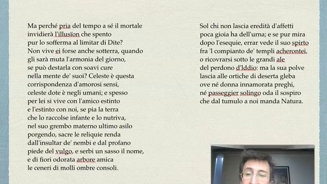 Ugo Foscolo, Dei sepolcri - Prima parte смотреть онлайн