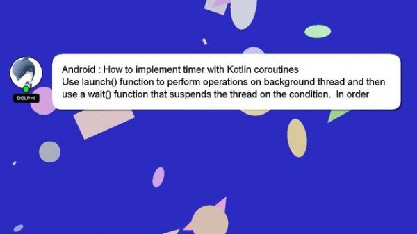Android : How to implement timer with Kotlin coroutines