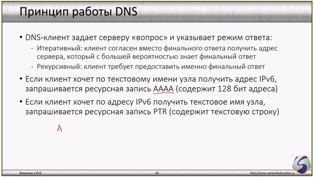 Введение в IPv6 05 DNS в сетях IPv6 смотреть онлайн