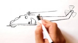 Как нарисовать Военный Вертолёт Ми-24