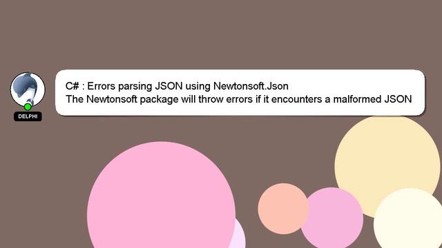 C# : Errors parsing JSON using Newtonsoft.Json смотреть онлайн