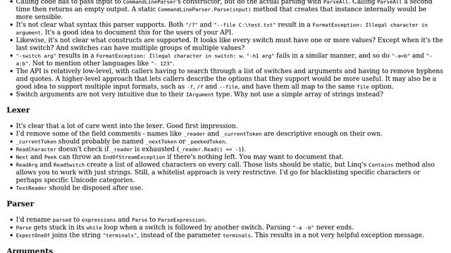 Code Review: Compact command line argument parser : Revisited (2 Solutions!!) смотреть онлайн