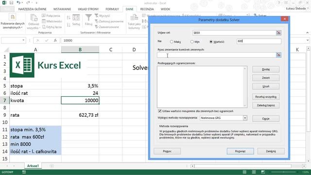 Kurs Excel - zaawansowane techniki: Solver смотреть онлайн
