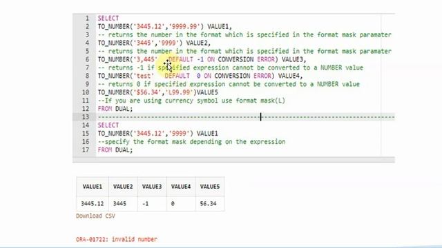 Conversion functions in Oracle смотреть онлайн