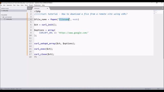 How to download the content of website into your local file using cURL | PHP смотреть онлайн