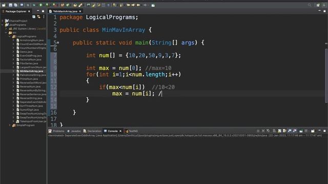 21 - Find max and min value from array смотреть онлайн