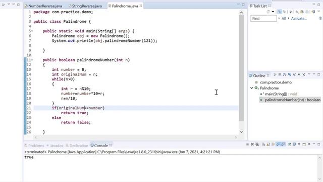 check if palindrome or not | Java interview questions and ansers смотреть онлайн