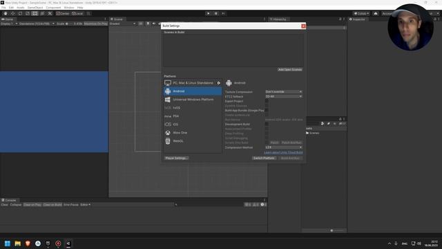 Как настроить Unity под разработку Android игры смотреть онлайн
