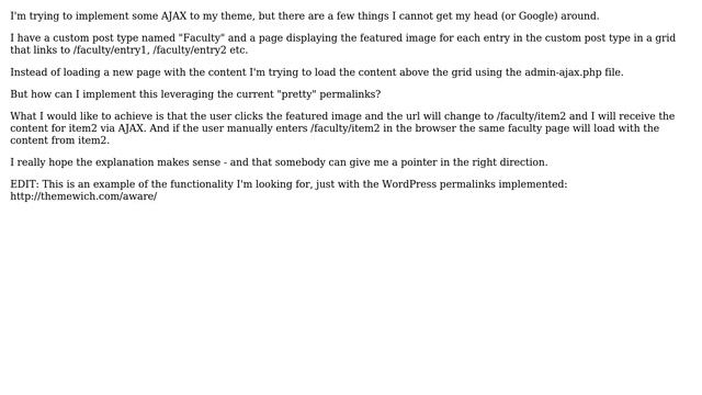 Wordpress: Leverage permalinks with AJAX смотреть онлайн