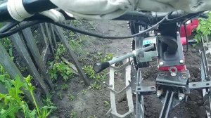 Окучиваем мотоблоком.