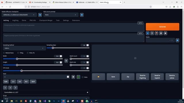 Comment Installer Stable Diffusion IA- automatic1111 - Votre première image IA смотреть онлайн