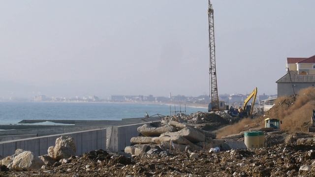 Берегоукрепительные работы в Приморском выполнены на 75% смотреть онлайн