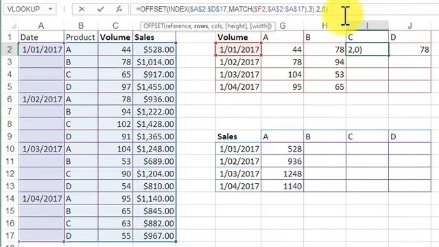 Microsoft Excel - Level 2 - OFFSET function смотреть онлайн